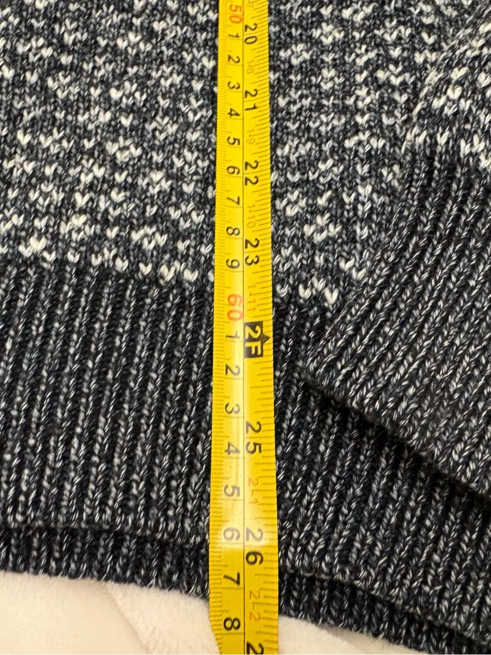 Faherty Donegal Crew Sweater Men’s S Charcoal Birdseye Merino Wool Fisherman